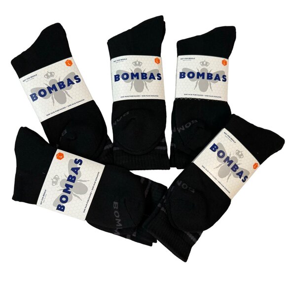 Bombas Accessories - Bombas midCalf Socks size Large Mens/Womens black cushion stay up Honeycomb new